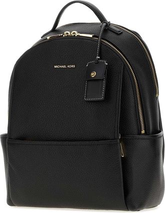 Michael Kors Womens Black Leather Medium Sable Backpack Cow Borse A Mano