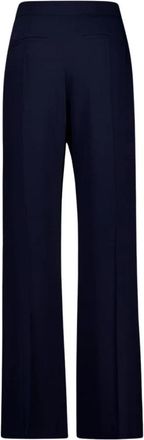 Zeus + Dione Argos Tailored Wide-Leg Flared Broek - Dames - Wijde Broeken - Blauw - L - Polyester - Broeken
