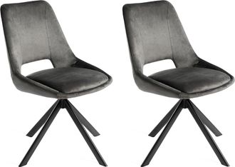 Dupi Pack 2 Sillas Comedor Calpe Giratoria Gris
