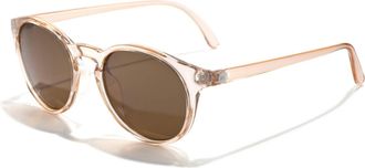 Sunski Womens Mini Dipsea Round Sunglasses In Champagne Brown