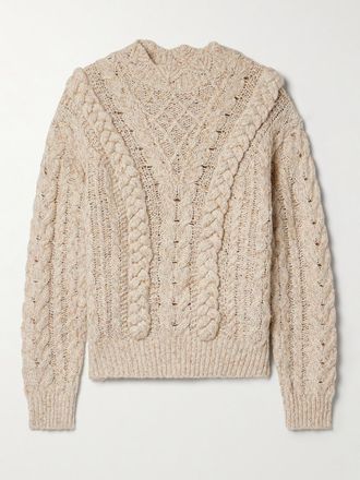 Isabel Marant Pullover In Misto Cotone A Trecce Padova - Neutri