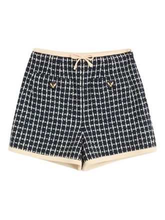 Valentino Garavani Shorts boucl&eacute; - Blu
