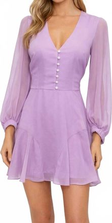 Amanda Uprichard Chiffon Mini Dress In Lavender