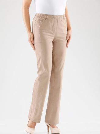 Casual Looks Schlupfjeans CASUAL LOOKS, Damen, Gr. 195, Extrakurzgr&ouml;ssen, beige (sand), 96% Baumwolle, 4% Elasthan, unifarben, lang, Jeans Schlupfjeans
