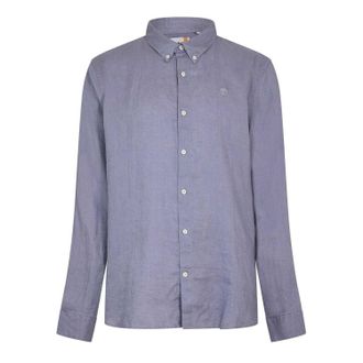 Timberland Heren Linnen Relaxed Fit Overhemd (Quicksilver)