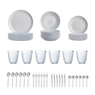 Luminarc Vajilla vidrio opal gris 48 piezas