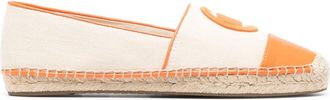 Michael Michael Kors monogram-embroidered espadrilles - women - Leather - 5.5 - Neutrals