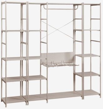 Sklum Armario Modular Abierto De 3 Piezas Con 2 Estanter&iacute;as En Hierro Elviah Sklum