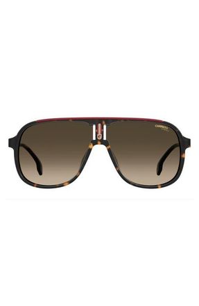 Carrera 62mm Oversize Gradient Square Sunglasses in Havana Red/Brown Sf at Nordstrom