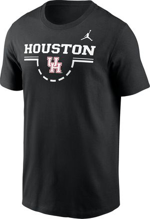 Nike Jordan Mens Houston Basketball Legend Jordan Brand Dri-FIT College T-Shirt in Black | IV8126-010