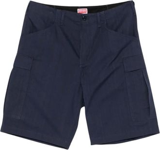 Kenzo Varsity Cargo Shorts - Heren - Korte broeken - Blauw - Maat: W40 Katoen