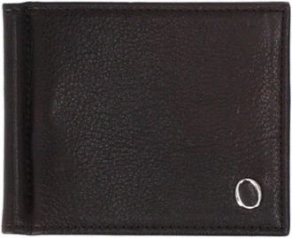 Orciani Lagoon Textured Leather Money Clip Wallet