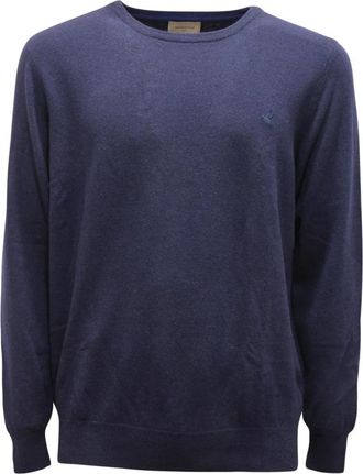 Brooksfield Wollen trui- gemaakt in Itali&euml; - Heren - Ronde hals truien - Blauw - 2XL - Wol - Truien & Vesten