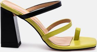 London Rag marve block heel thong sandals