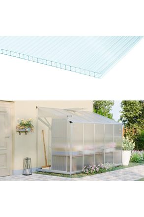 Living and Home 28Pcs Clear Polycarbonate Sheets for Greenhouse Covering