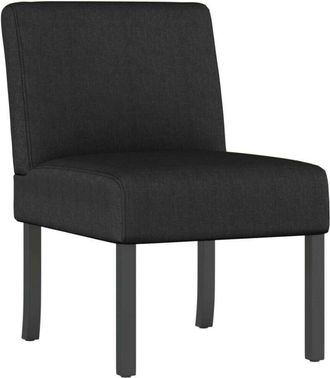 vidaXL Silla tapizada de tela negro Vidaxl