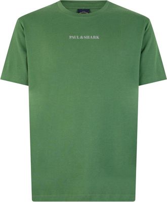 Paul & Shark Katoenen T-shirt - Heren - T-shirts - Groen - 4XL - Katoen - Tops