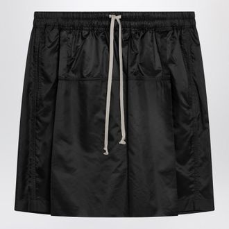 Rick Owens Black drawstring kilt shorts