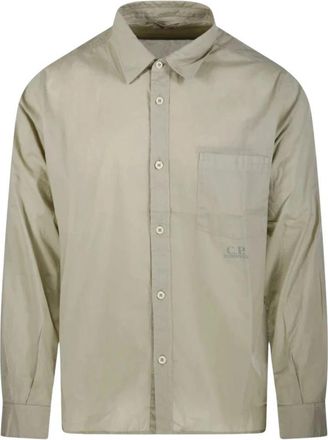C.P. Company Casual Shirts - Heren - Casual Overhemden - Groen - M - Katoen - Overhemden