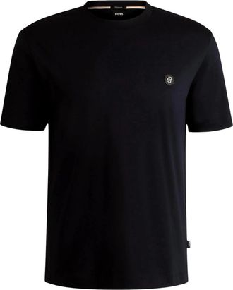 HUGO BOSS Hombre, Camisetas, Negro, Talla: S