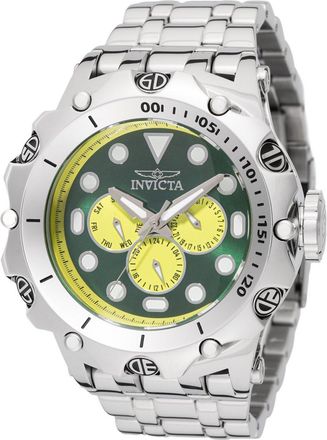 Invicta Reserve 49180 Heren Horloge - Quartz Uurwerk - Roestvrij Staal met groene Wijzerplaat - 51mm