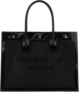 Saint Laurent Black Rive Gauche tote bag