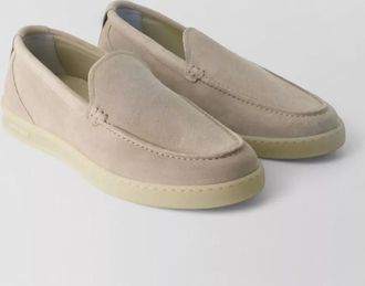 Woolrich suede round toe sneakers rubber sole stitch