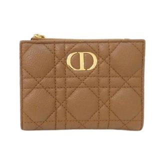 Dior Tweedehands leren portemonnees - Dames - Pre-owned - Bruin - Maat: ONE Size Leer