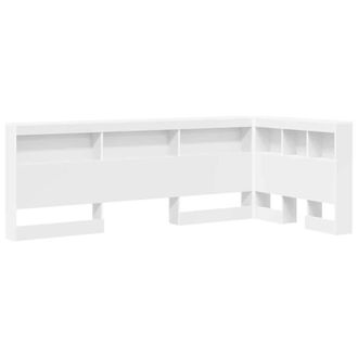 Berkfield Home Storage Headboard with Shelf with Headboard with Storage White 90