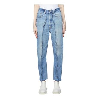 Bonum Jeans met zichtbare naad - Dames - Jeans - Blauw - Maat: W30 Katoen