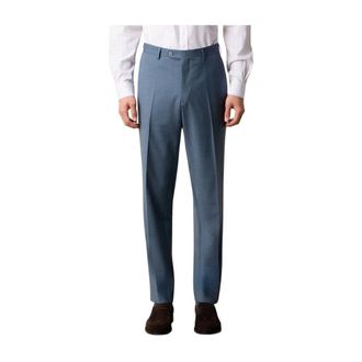 Brooks Brothers Virgin Wool Plain Trousers - male - Brooks Brothers - Suit Trousers - Blue - W44 - Trousers