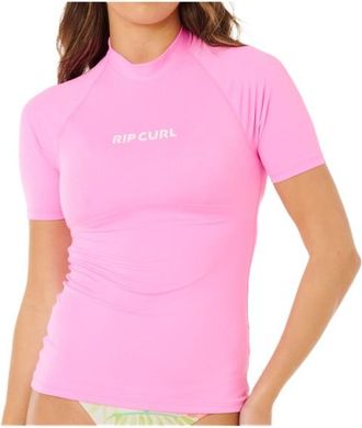 Rip Curl Molokai S/S Solid UPF Rashguard Lycra f&uuml;r Damen | rosa