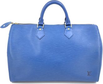 Louis Vuitton Blue Epi Leather Speedy 40 Womens Handbag (Pre-Owned)