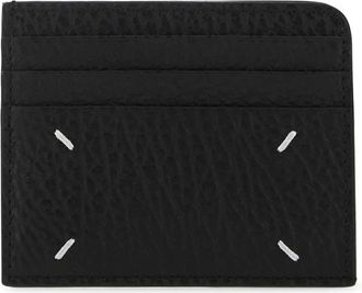 Maison Margiela Zwarte leren kaarthouderportemonnee - Dames - Portefeuilles - Zwart - ONE Size - Accessoires