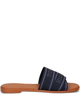 Tommy Hilfiger logo-strap slide sandals - Blue