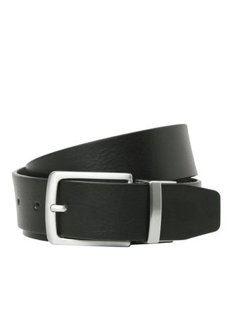 Jack & Jones Lederg&uuml;rtel JACK & JONES JACRIO REVERSIBLE LEATHER BELT NOOS, Herren, Gr. 100, schwarz (schwarz detail:schwarz braun, reversible), Leder, unifarben, G