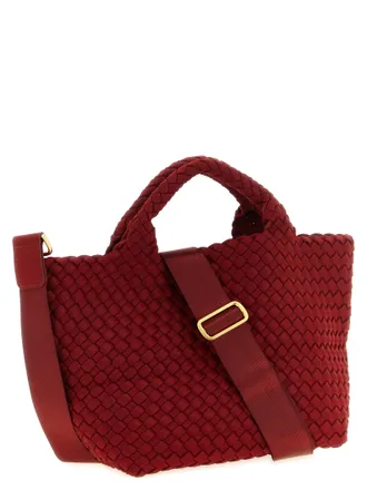 Naghedi Hand-Woven Neoprene Tote Bag - Red