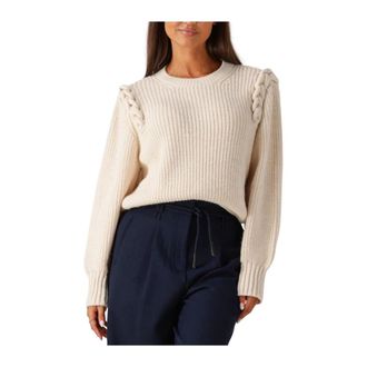 Aaiko Veerle WO 410 - Dames - Ronde hals truien - Beige - L - Truien & Vesten