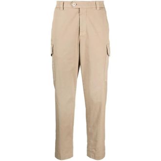 Brunello Cucinelli Mens Beige Cargo Style Cotton Trousers, Size 52