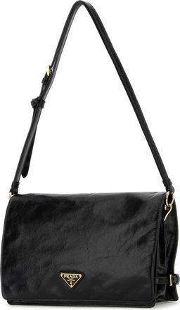 Prada Womens Black Leather Medium Shoulder Bag Nero Vitello Borse A Mano