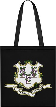 Generic Connecticut Flag Womens Tote Casual Shopping Bag Lightweight Shoulder Bags Hobos Handbag for Work Travel Daily 35x40cm