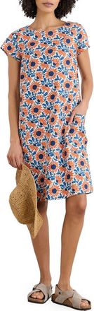 Seasalt Cornwall River Cove Print Organic Cotton Shift in Bold Sunflower Chalk at Nordstrom, Size 18 Us