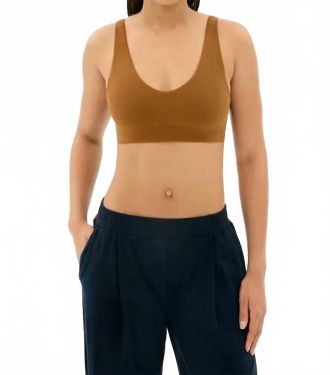 SPLITS59 Airweight Scoop Back Bra In Honey