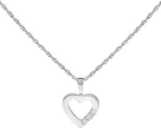 House of Brilliance Haus Of Brilliance Silver 0.25 Ct. Tw. Lab-Grown Diamond Pendant Necklace