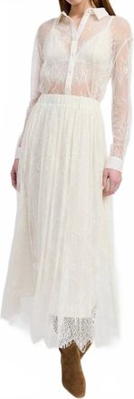 En Saison Alannah Midi Skirt In Ivory