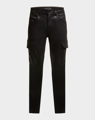 Monfrere Men & apos;s Preston Coated Denim Cargo Pants