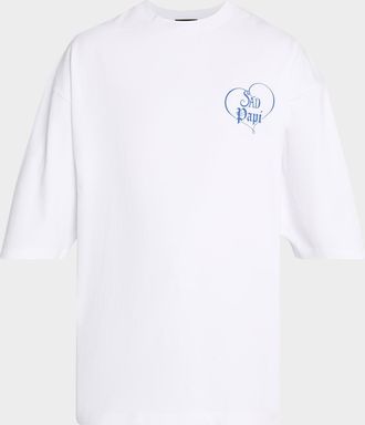 Willy Chavarria Mens Precious Sad Papi Cotton T-Shirt