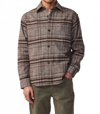 Nn.07 Adwin Checked Overshirt In Cream Check