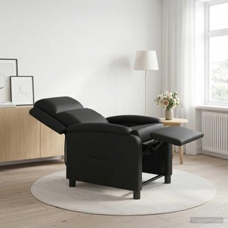 vidaXL Vidaxl Poltrona Massaggiante Nero Similpelle