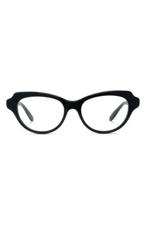 Loewe Slim 52mm Geometric Optical Glasses in Shiny Black at Nordstrom